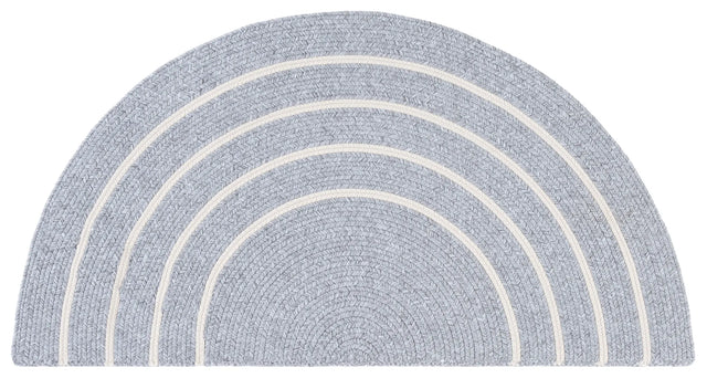 Safavieh Braided 2'-0" x 4'-0" Rug in Light Grey / Ivory