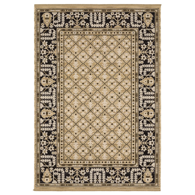Oriental Weavers Sphinx Acacia ACA12 Black Rugs - main flat