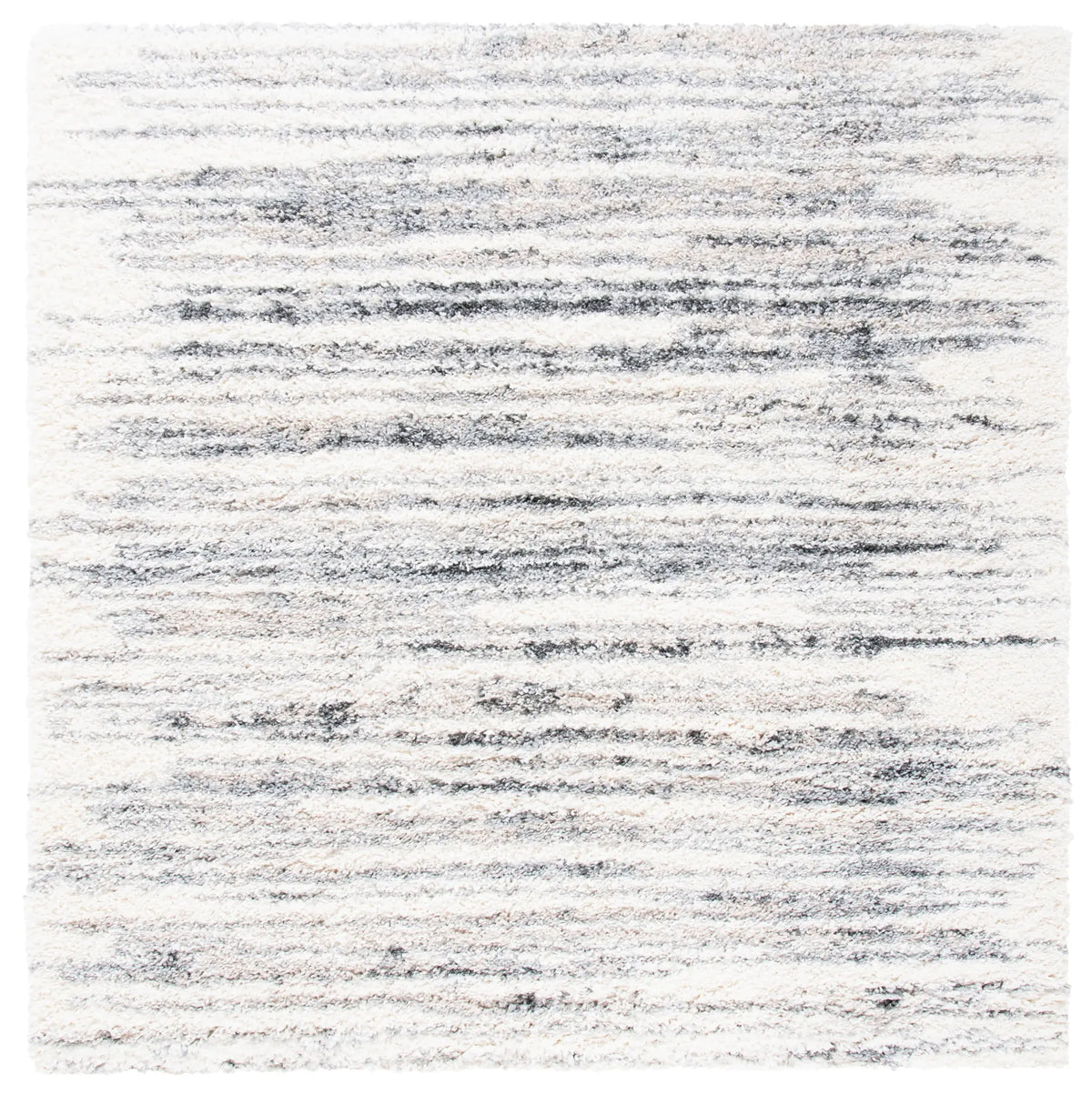Safavieh Fontana Shag 800 6'-7" x 6'-7" Rug in Ivory / Grey