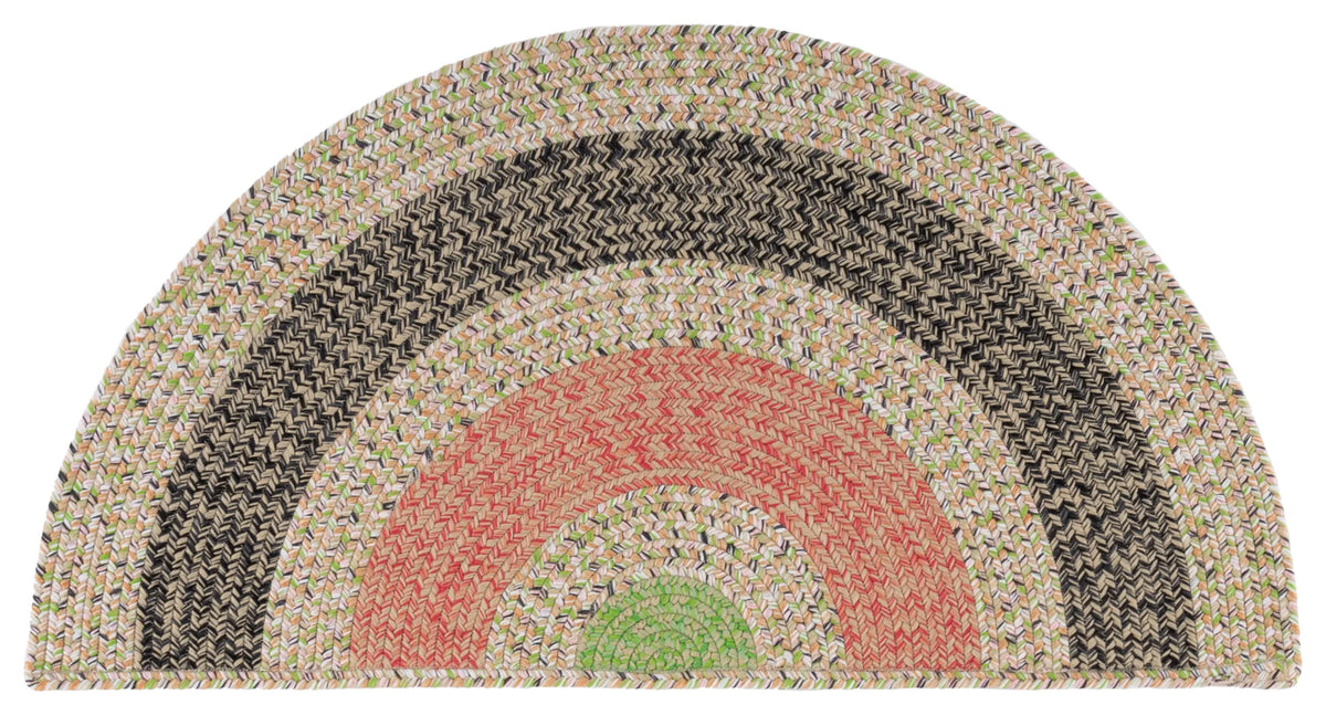 Safavieh Braided 2'-0" x 4'-0" Rug in Black / Light Green