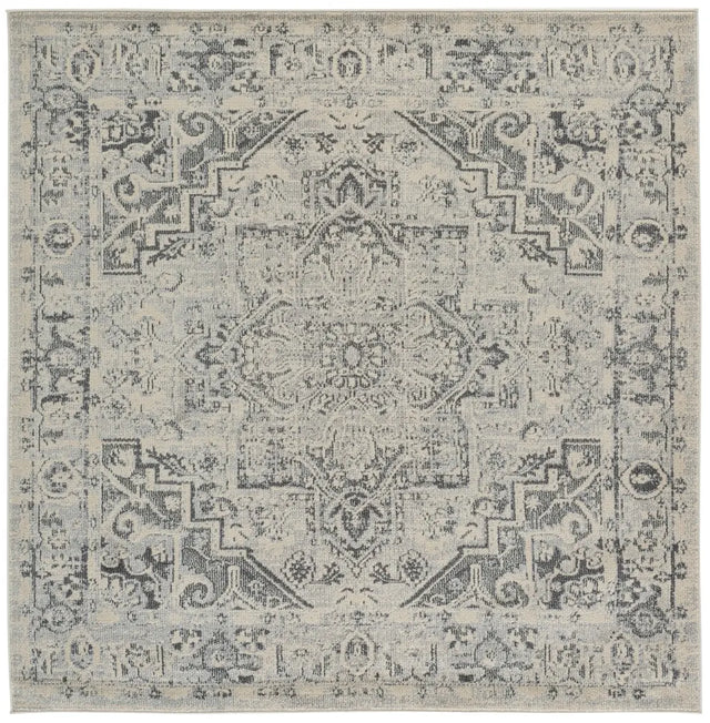 Safavieh Madison 6'-7" x 6'-7" Rug in Ivory / Grey