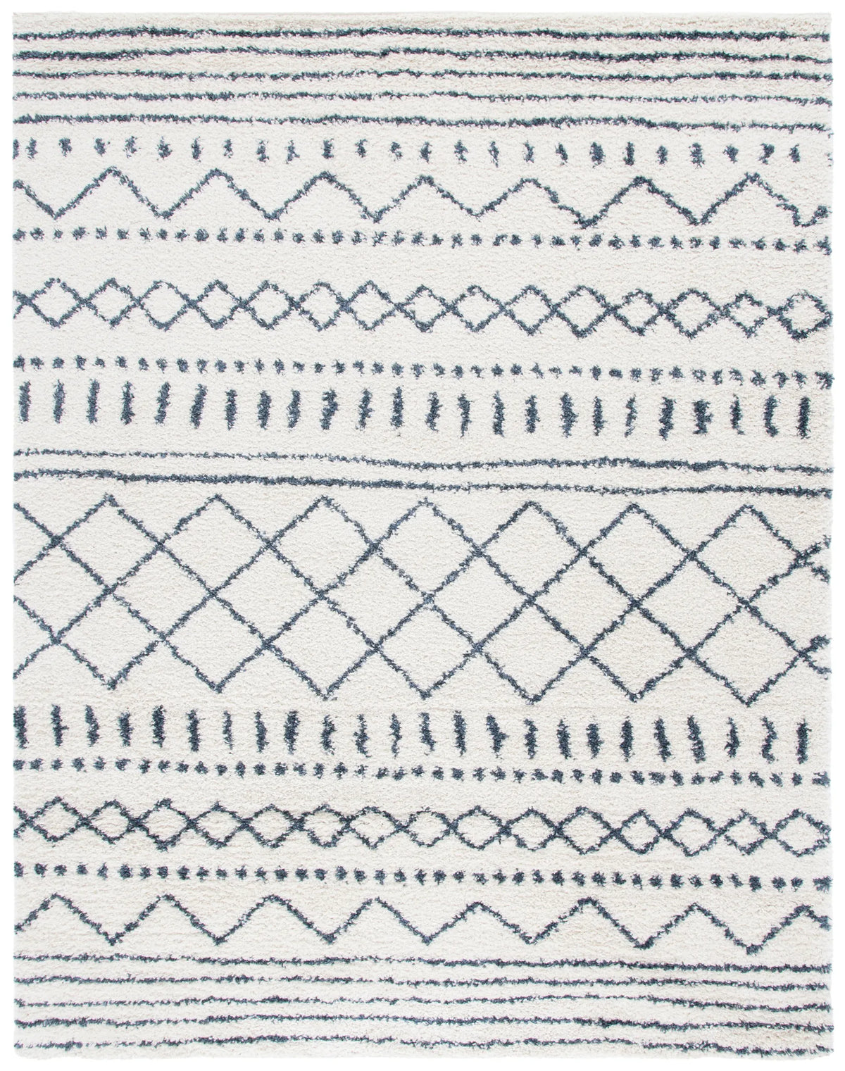 Safavieh Arizona Shag 10'-0" x 14'-0" Rug in Ivory / Slate