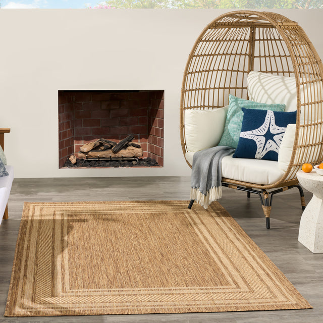 Nourison Horizon Indoor/Outdoor HOZ03 Natural Contemporary Area Rugs
