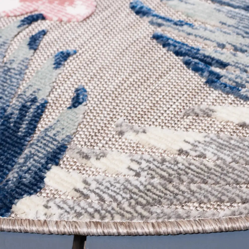 Safavieh Cabana 6'-5" x 6'-5" Rug in Grey / Navy