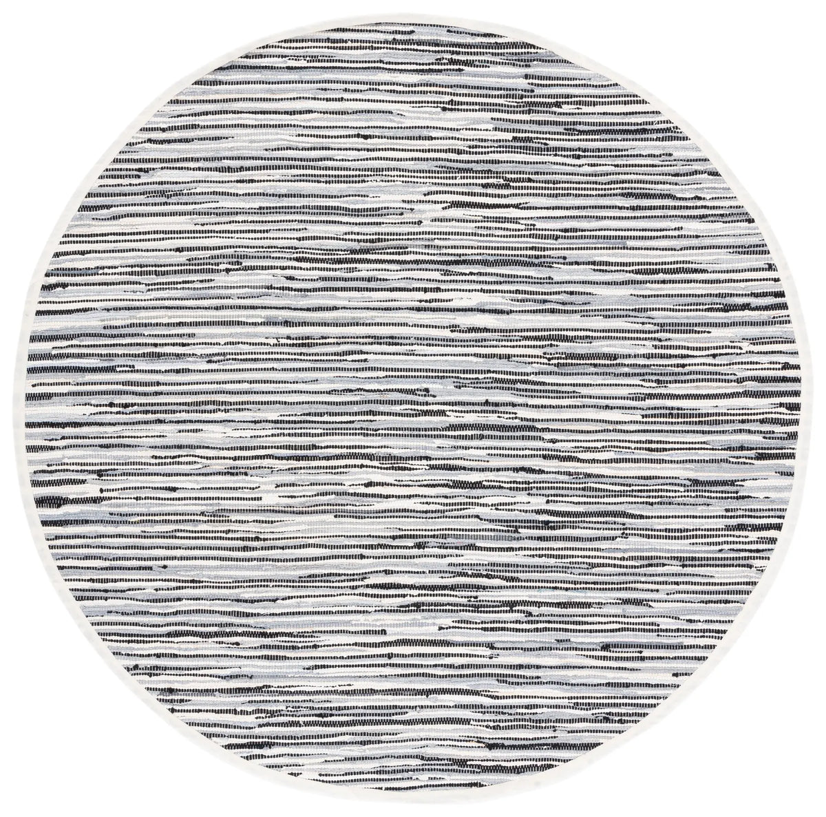 Safavieh Rag Rug 6'-0" x 6'-0" Rug in Black / Multi