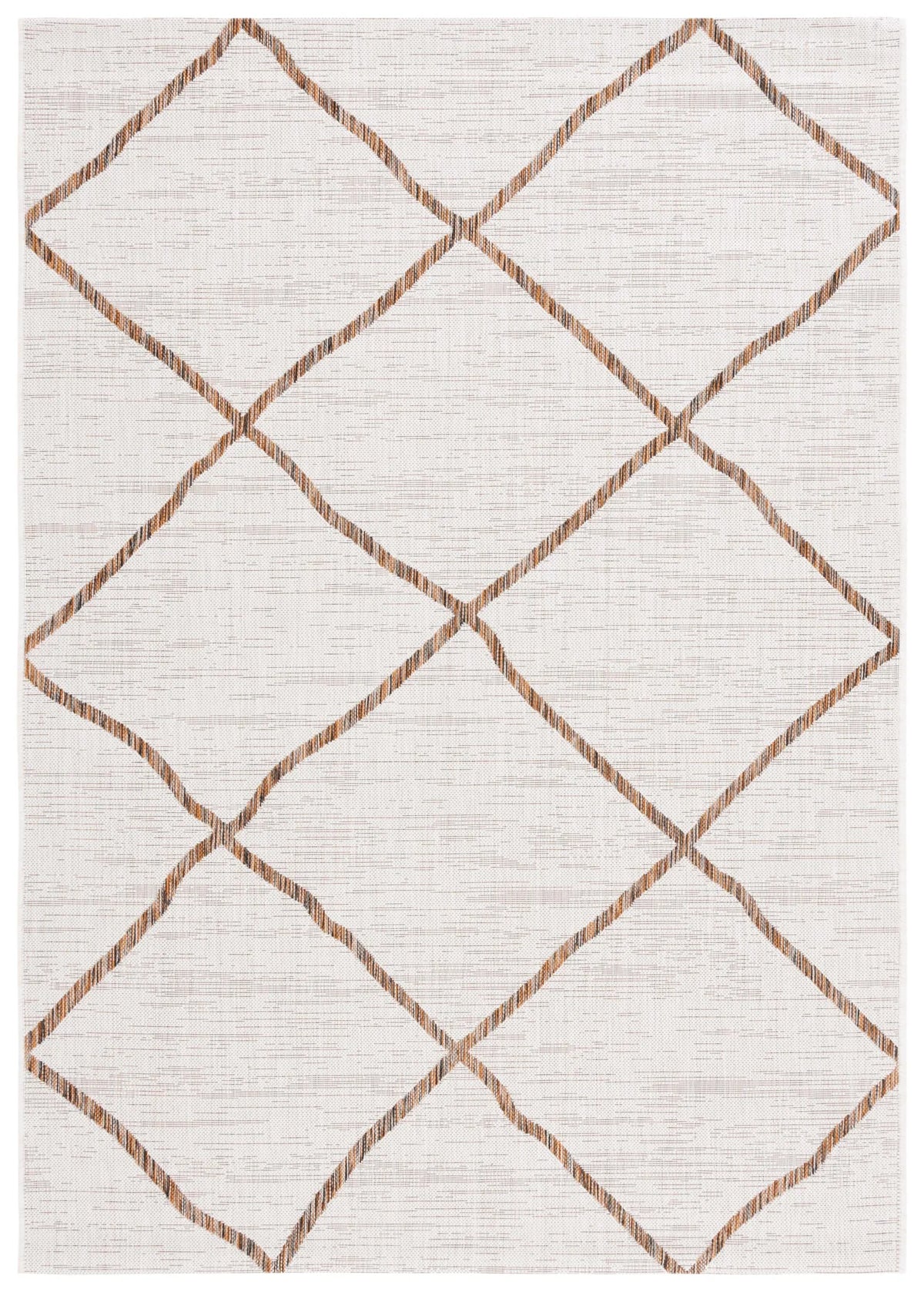 Safavieh Courtyard 4'-0" x 5'-7" Rug in Ivory / Brown