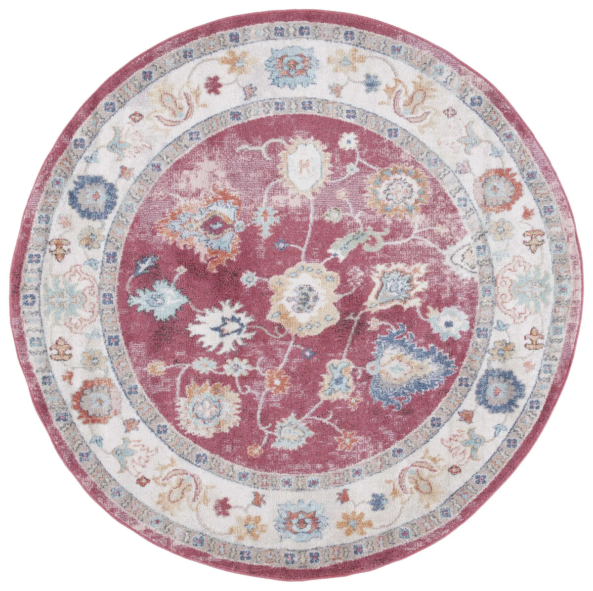 Safavieh Phoenix 500 6'-7" x 6'-7" Rug in Red