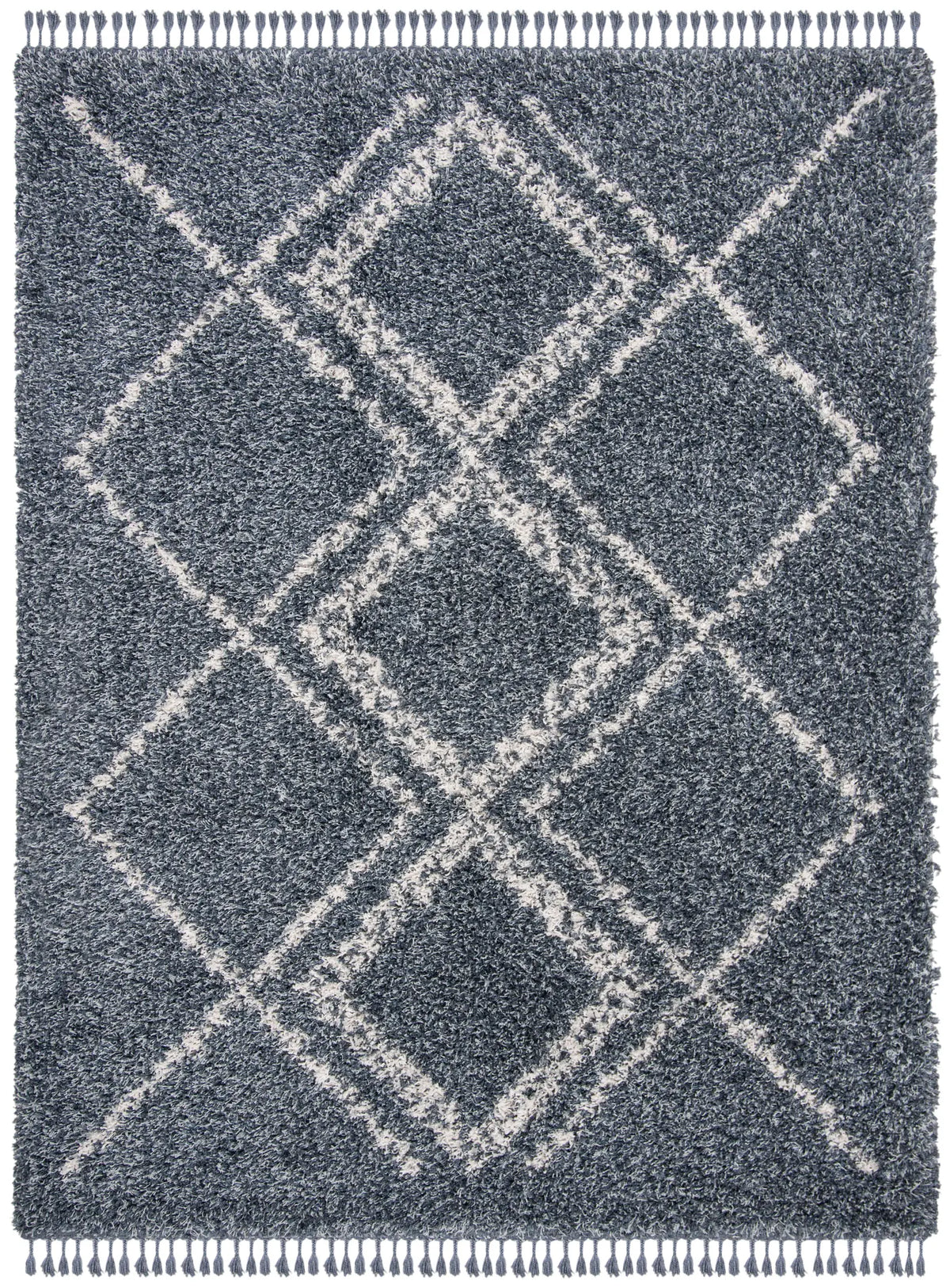 Safavieh Pro Lux Shag 400 10'-0" x 14'-0" Rug in Blue / Creme
