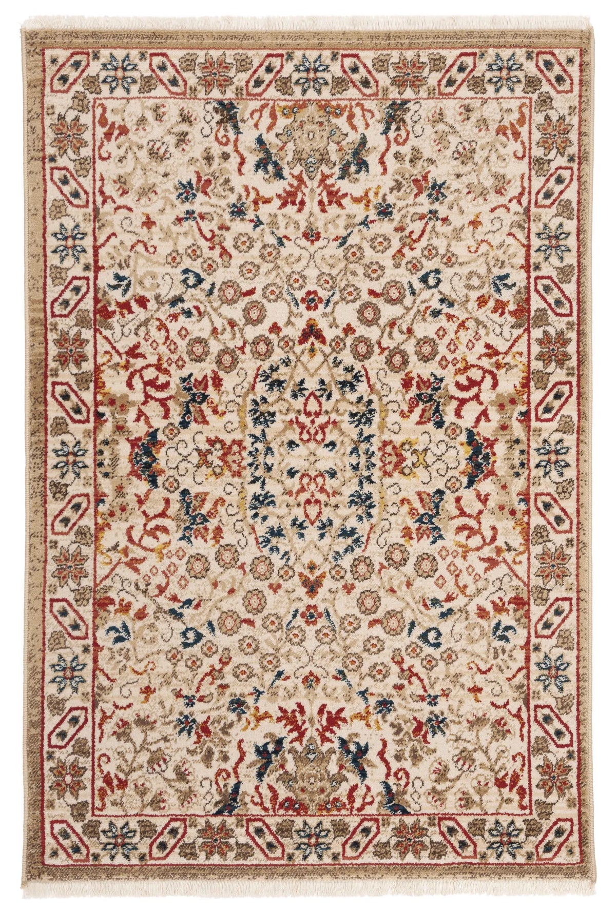 Safavieh Kashan 3'-3" x 4'-10" Rug in Ivory / Ivory