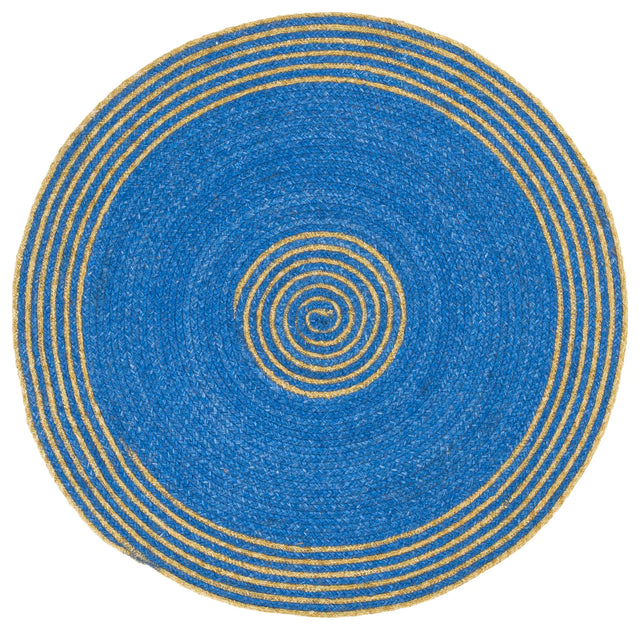 Safavieh Braided 3'-0" x 3'-0" Rug in Blue / Gold