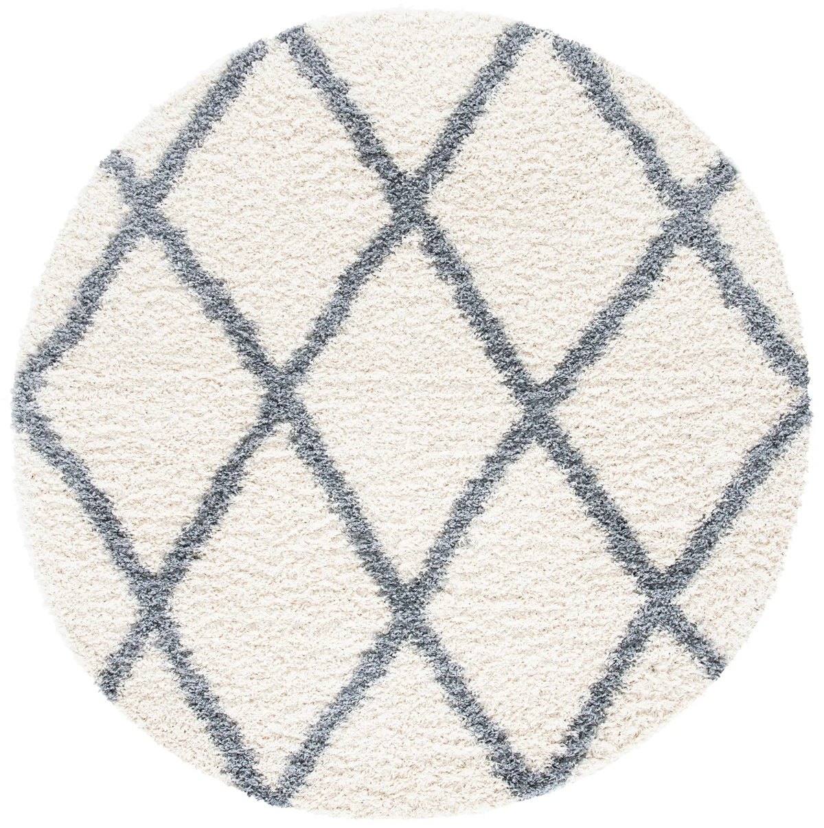 Safavieh Venus Shag 600 6'-7" x 6'-7" Rug in Ivory / Grey