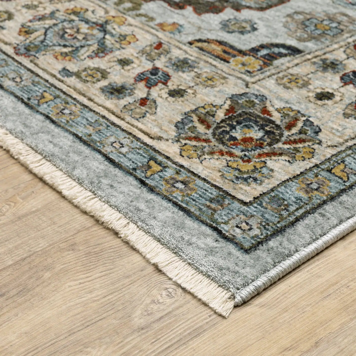 Oriental Weavers Sphinx Aberdeen 561W1 Blue/ Ivory Rugs - corner detail