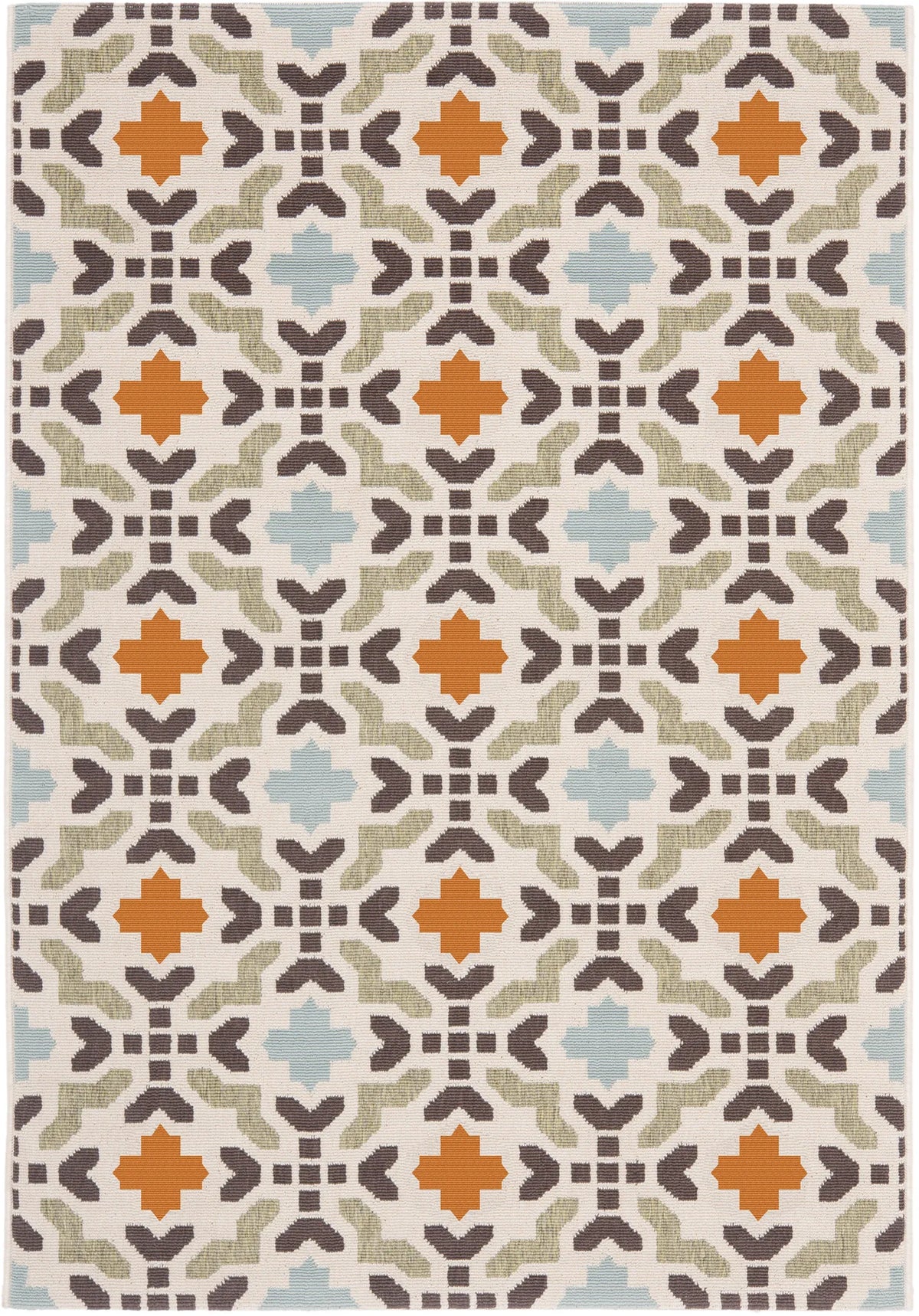 Safavieh Veranda 2'-7" x 5'-0" Rug in Cream / Terracotta