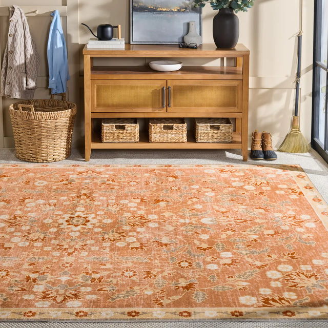 Safavieh Martha Stewart Washable 8'-0" x 10'-0" Rug in Rust / Beige