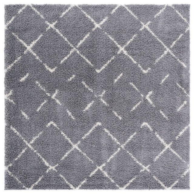 Safavieh Arizona Shag 6'-7" x 6'-7" Rug in Grey / Ivory