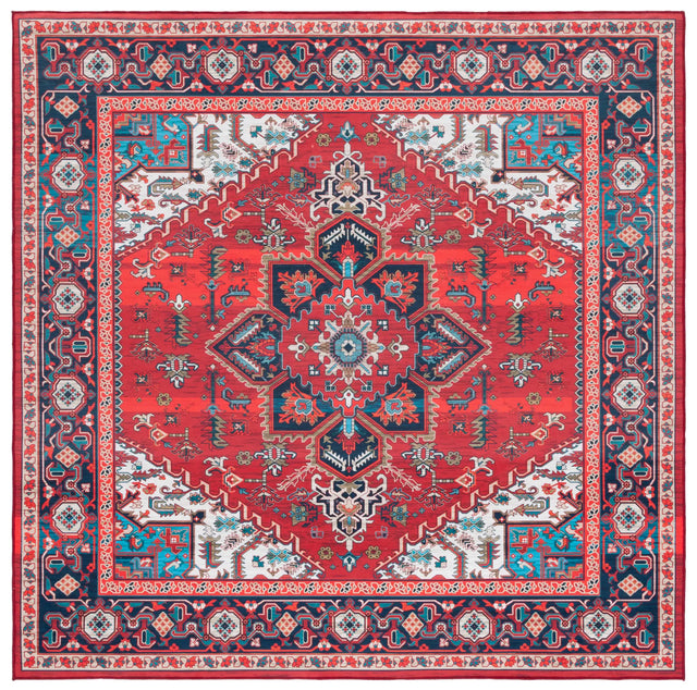 Safavieh Tucson 6'-0" x 6'-0" Rug in Red / Blue