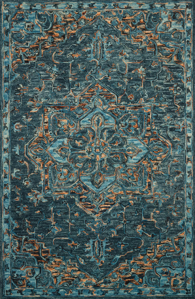 Loloi Victoria Vk-15 Teal/Multi Rug - main flat