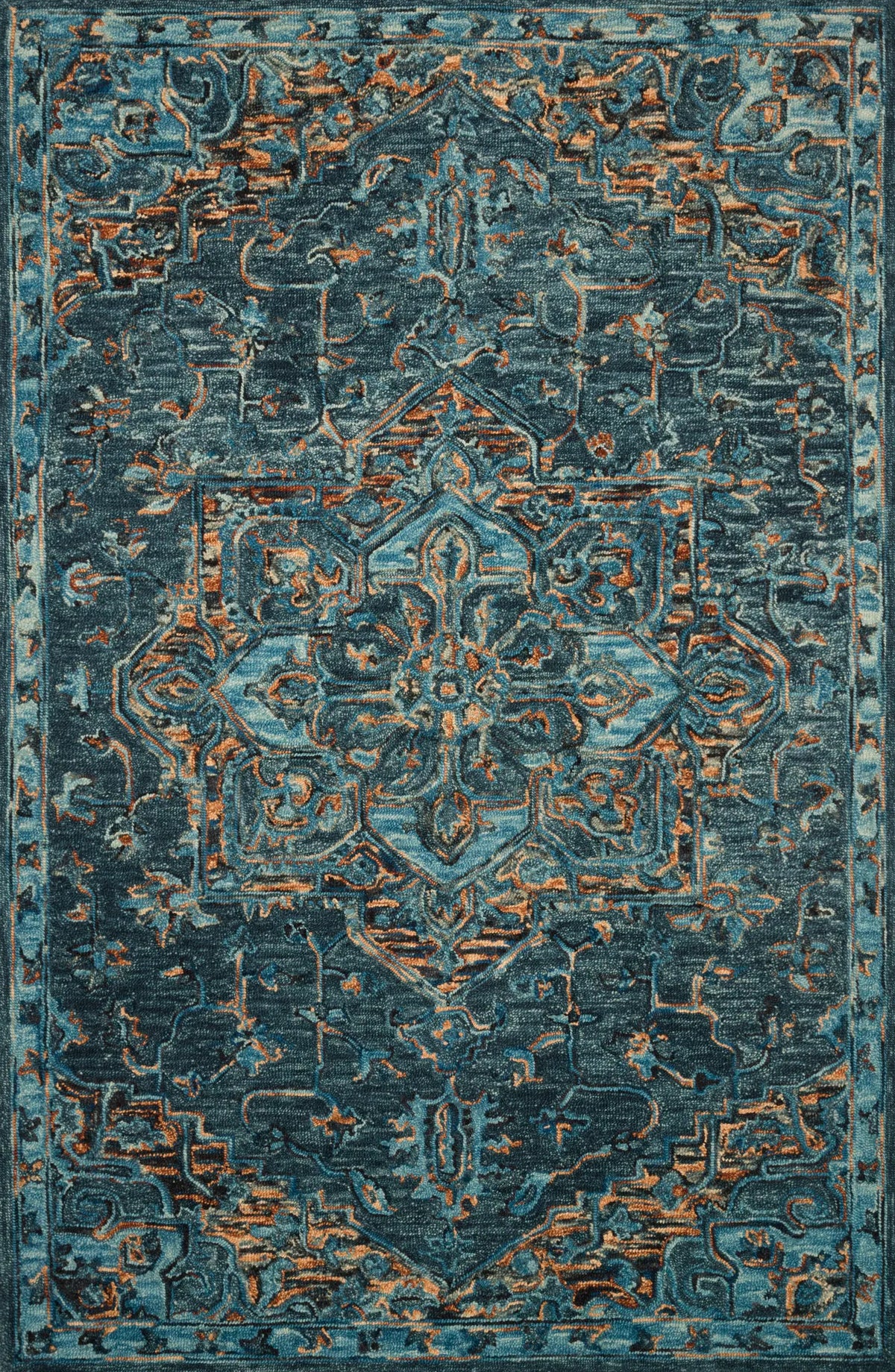 Loloi Victoria Vk-15 Teal/Multi Rug - main flat