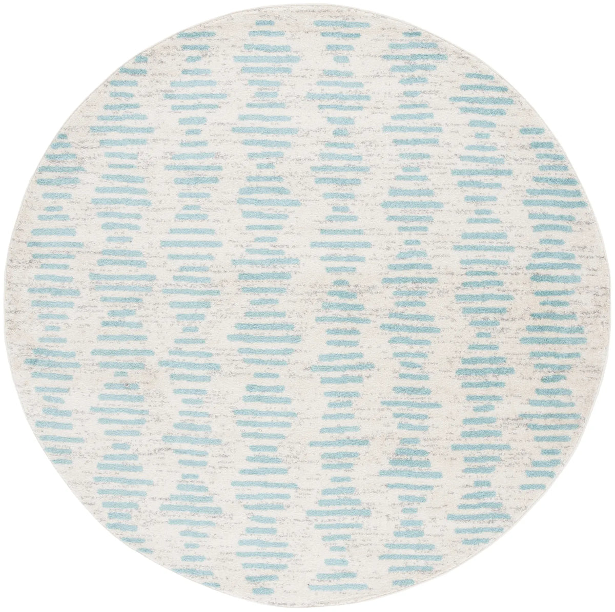 Safavieh Tulum 6'-7" x 6'-7" Rug in Ivory / Turquoise