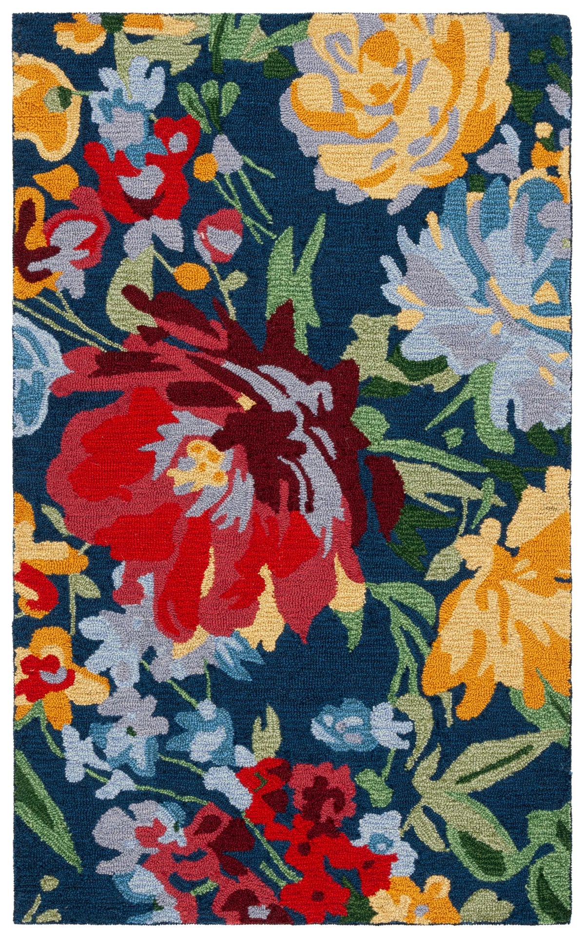 Safavieh Easy Care 3'-0" x 5'-0" Rug in Navy / Red