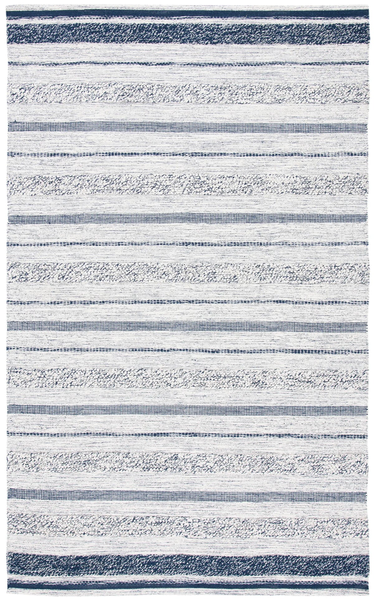 Safavieh Striped Kilim 4'-0" x 6'-0" Rug in Ivory / Navy