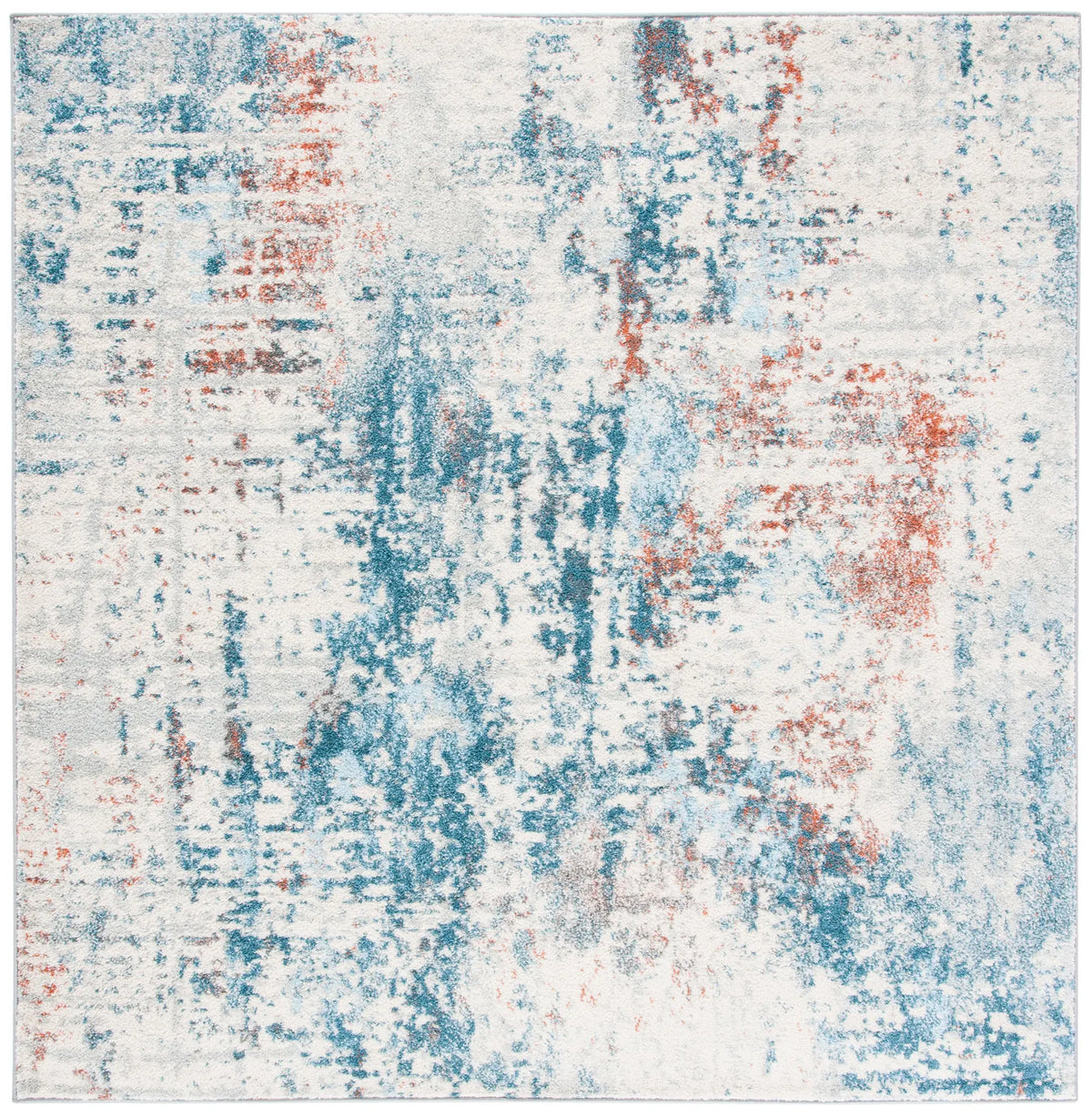 Safavieh Tulum 6'-7" x 6'-7" Rug in Ivory / Dark Blue
