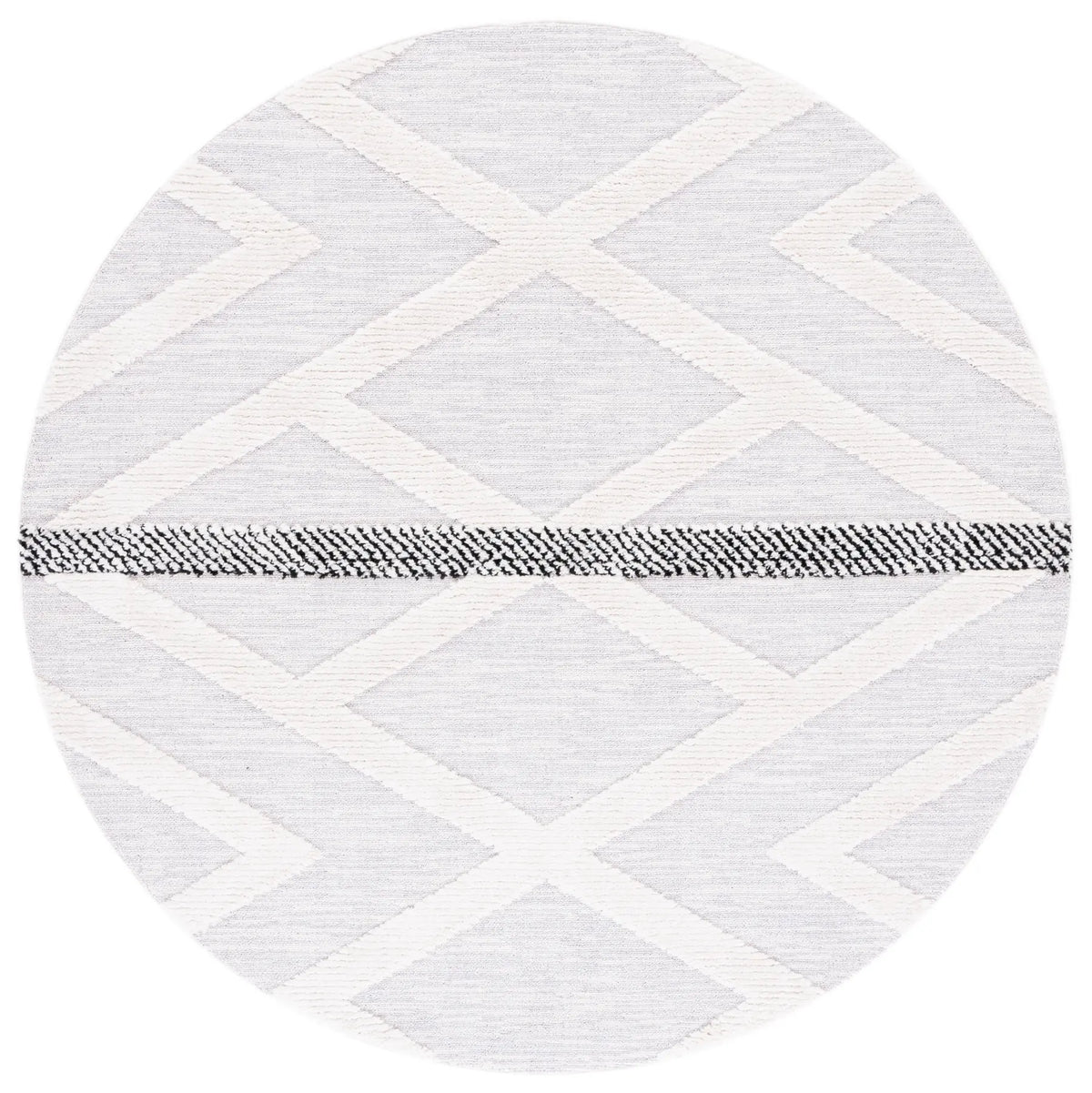 Safavieh Marrakesh 6'-7" x 6'-7" Rug in Grey / Ivory