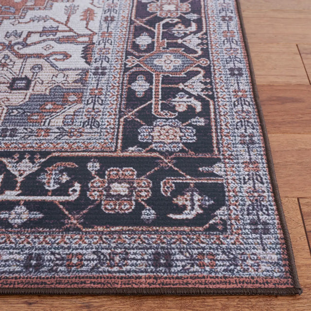Safavieh Tucson 4'-0" x 6'-0" Rug in Rust / Navy