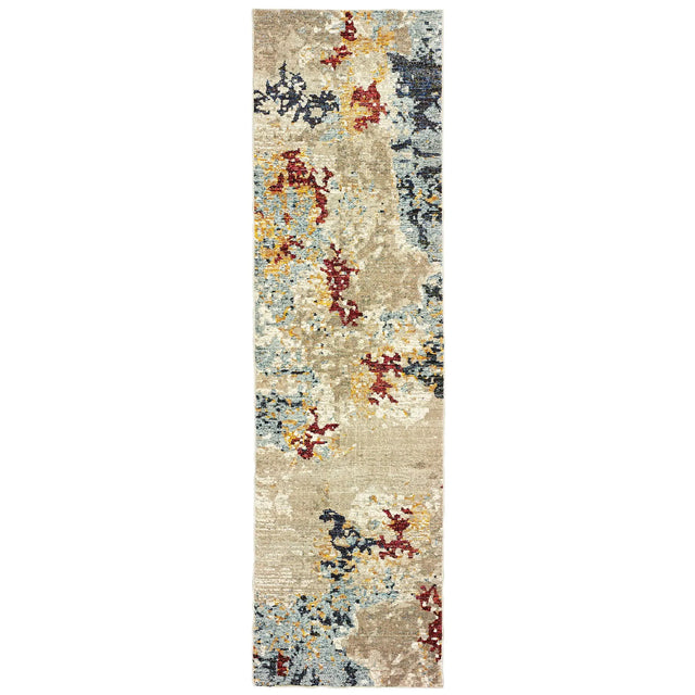 Oriental Weavers Sphinx Evolution 8043K Beige/Blue Rugs - runner