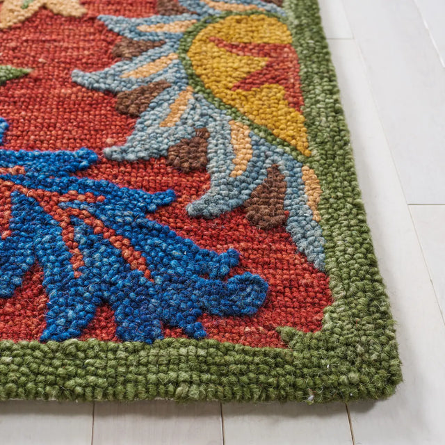 Safavieh Blossom 4'-0" x 6'-0" Rug in Red / Blue
