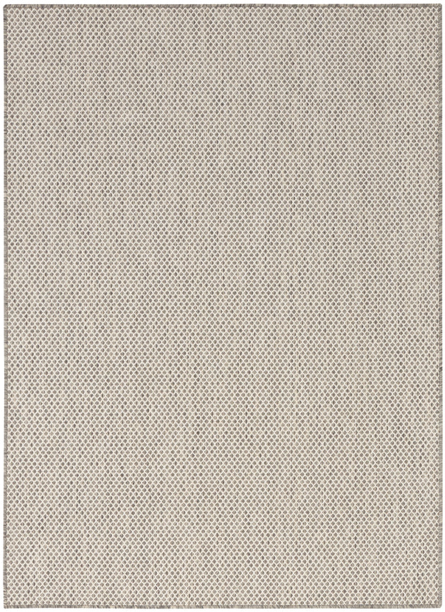 Nourison Courtyard COU01 Machine Made Ivory, Silver Rug