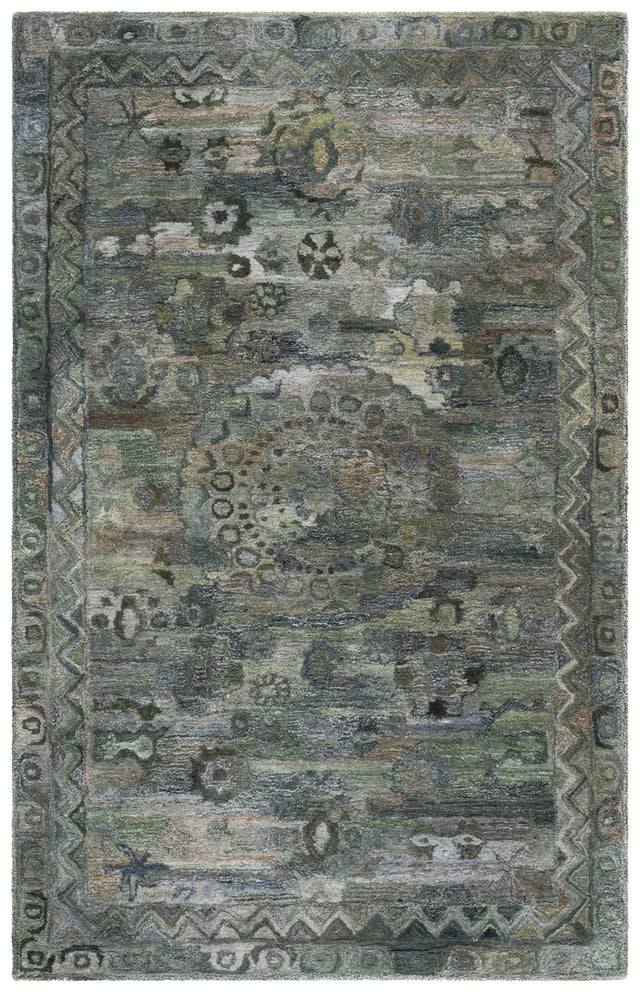 Safavieh Anatolia 4'-0" x 6'-0" Rug in Dark Green / Brown