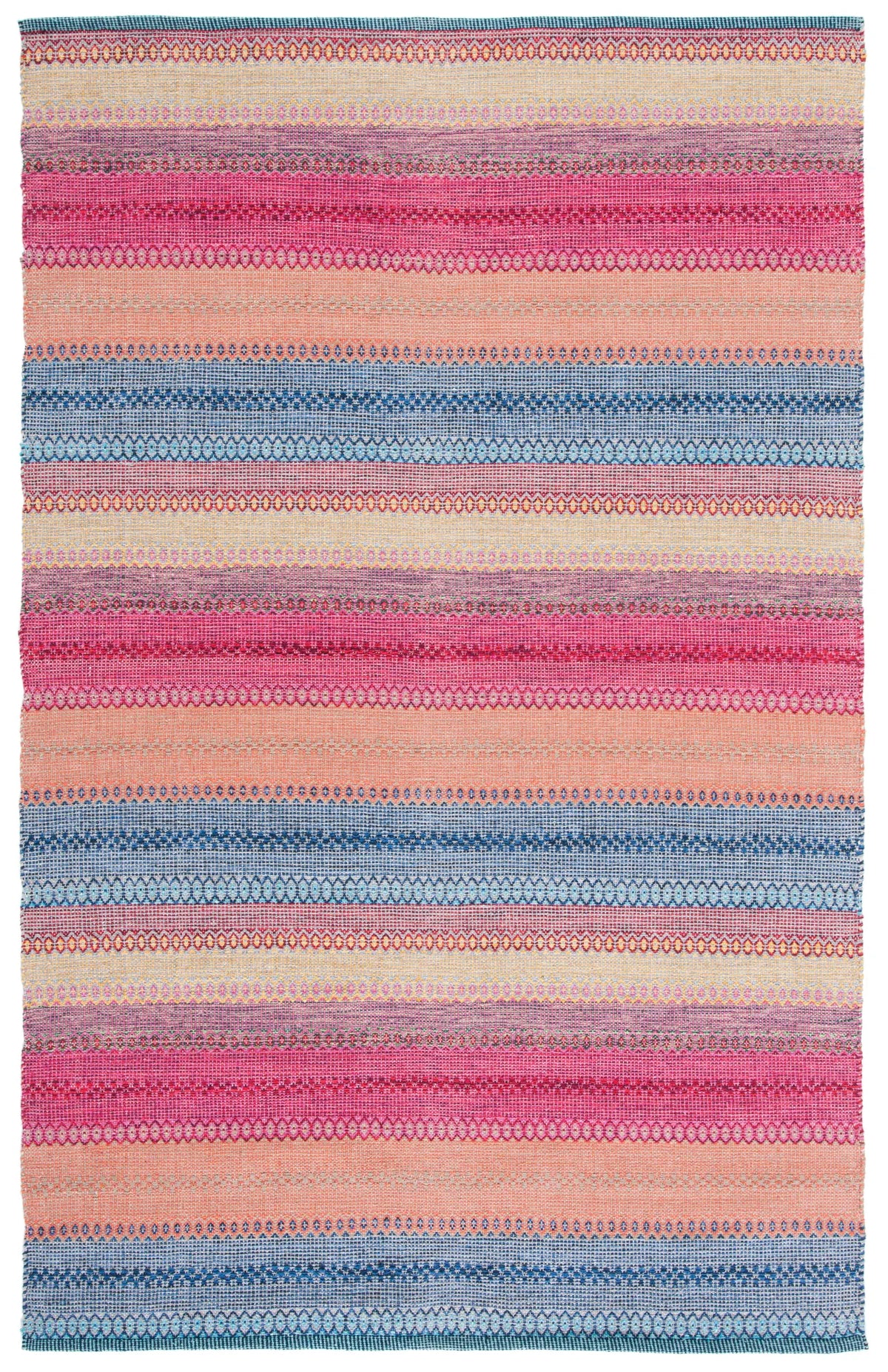 Safavieh Montauk 4'-0" x 6'-0" Rug in Blue / Red