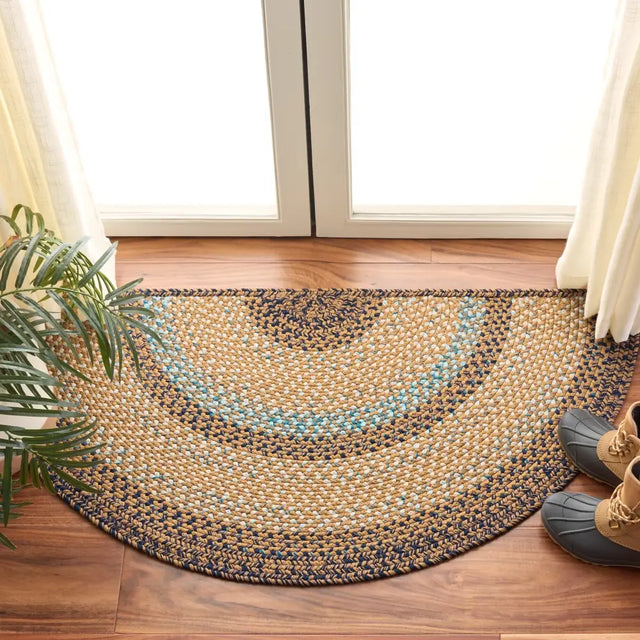 Safavieh Braided 2'-0" x 4'-0" Rug in Brown / Navy