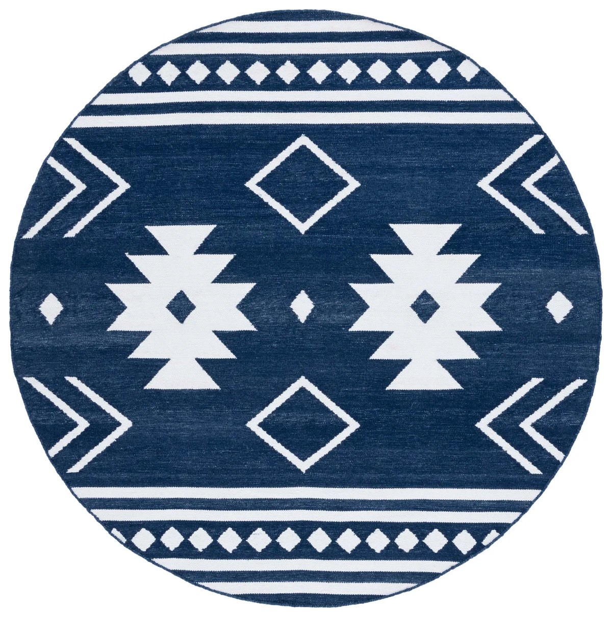 Safavieh Kilim 7'-0" x 7'-0" Rug in Navy / Ivory