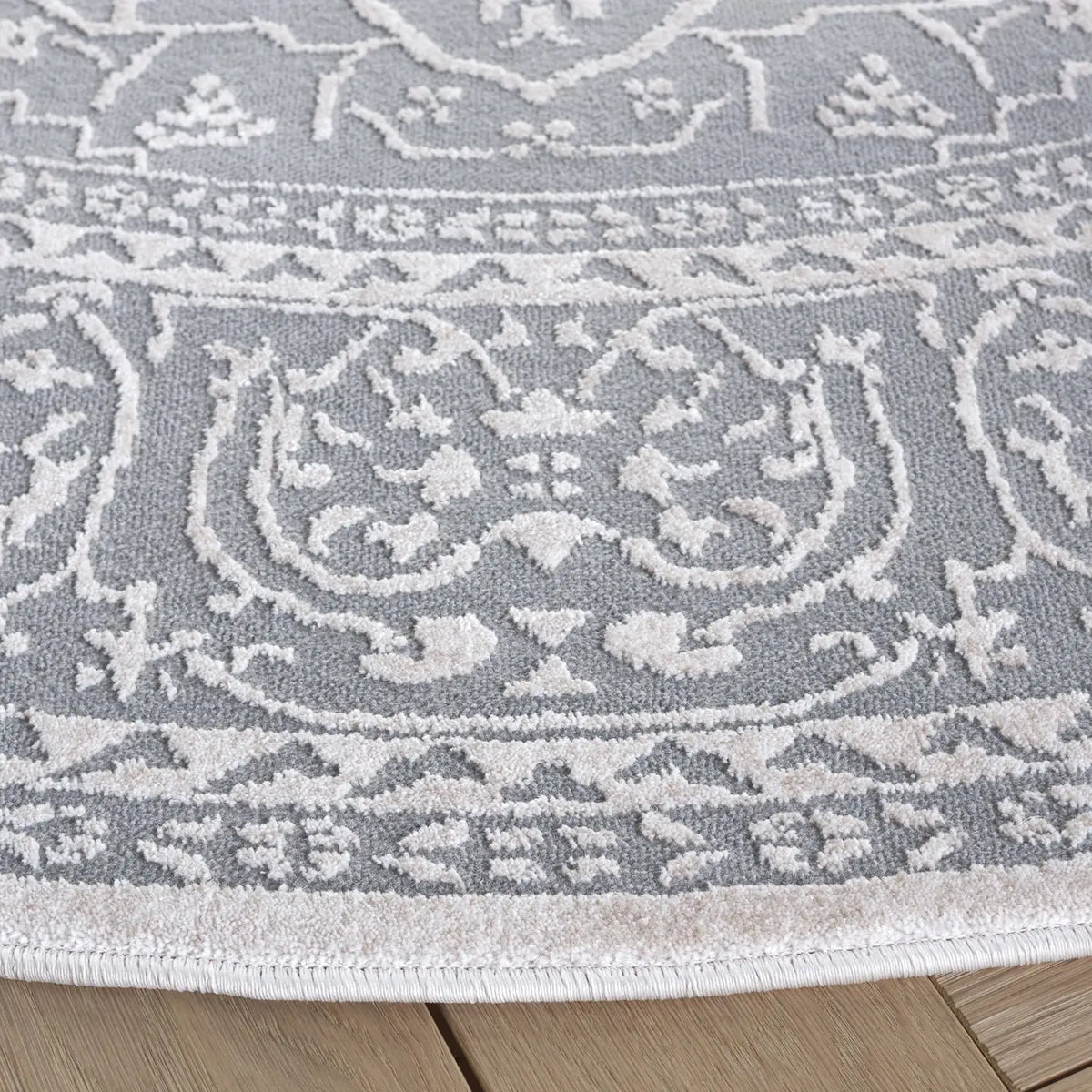 Safavieh Reflection 10'-0" x 10'-0" Rug in Light Grey / Cream