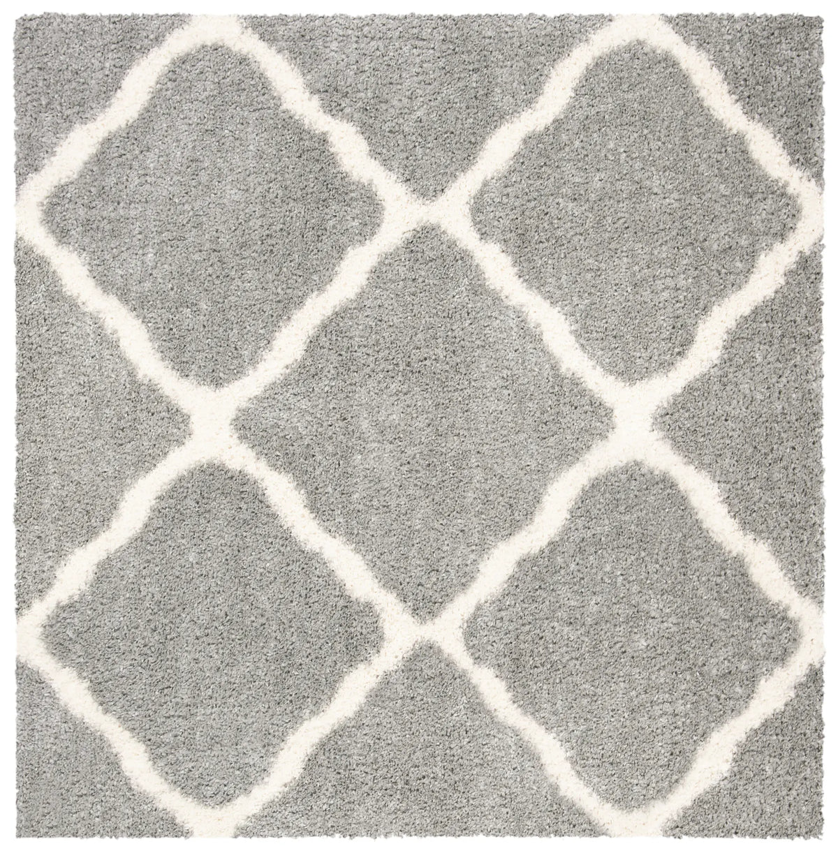 Safavieh Parma Shag 6'-7" x 6'-7" Rug in Grey / Cream