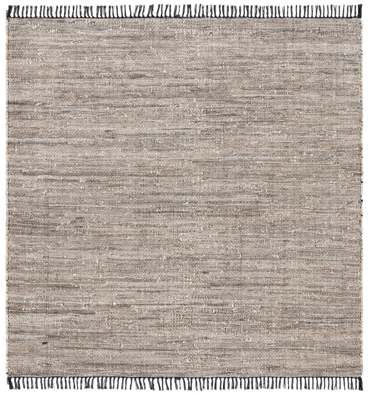 Safavieh Rag Rug 6'-0" x 6'-0" Rug in Beige / Black