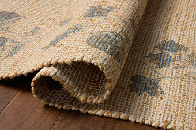 Chris Loves Julia x Loloi Rue RUE-05 Natural / Denim Rug - pile height