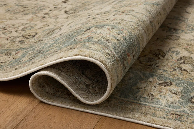 Loloi Briar BRR-05 Ant. Ivory / Blue Rug - pile height