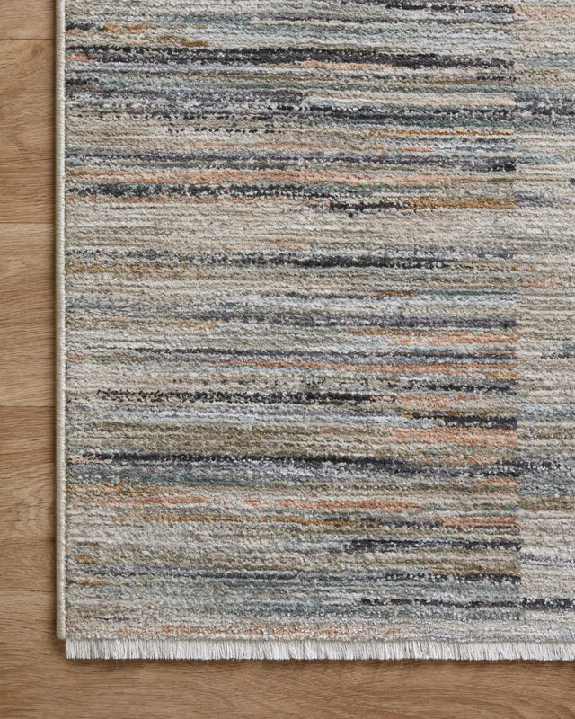 Loloi Soho Soh-07 Multi/Dove Rug - corner on wood