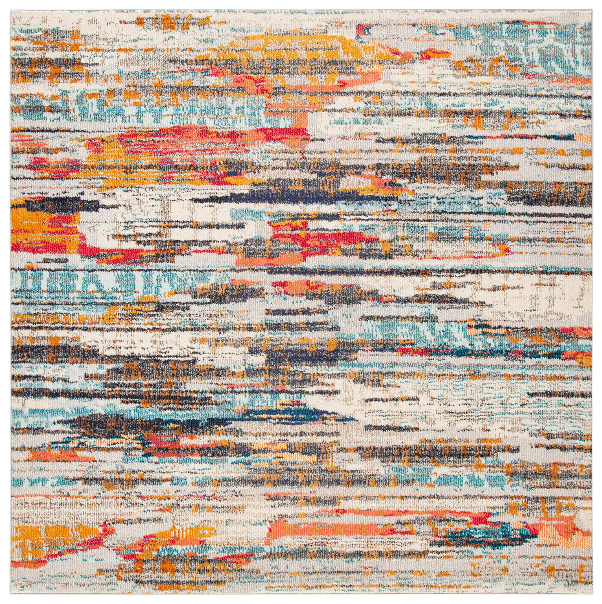 Safavieh Madison 6'-7" x 6'-7" Rug in Ivory / Multi