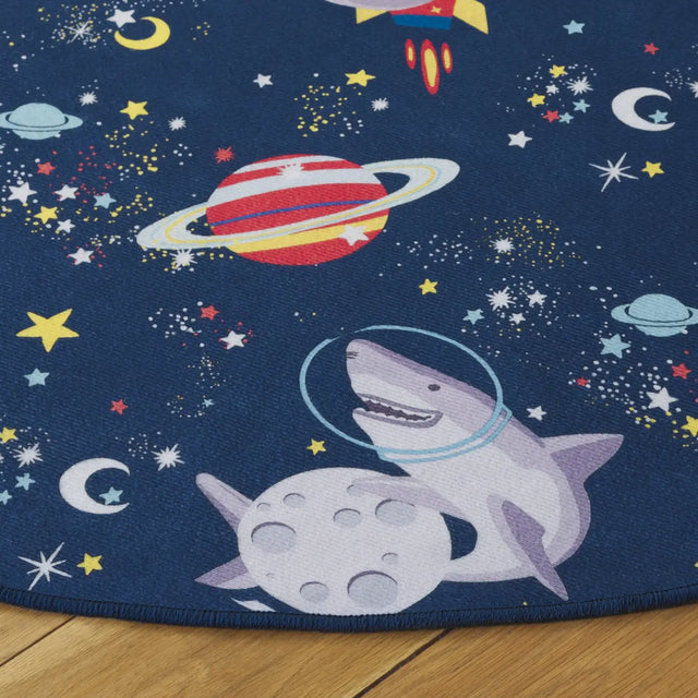 Safavieh Tacoma Kids 100 5'-0" x 5'-0" Rug in Navy / Rust