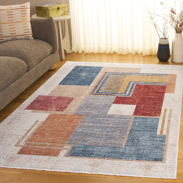 Safavieh Forum 500 5'-0" x 7'-0" Rug in Ivory / Rust Grey