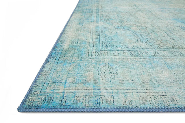 Loloi Loren Lq-08 Aqua Rugs - rug corner