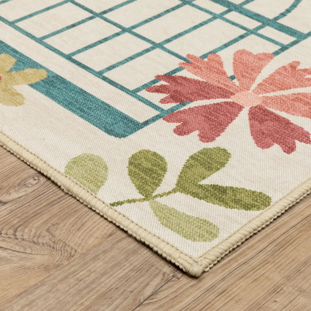 Oriental Weavers Sphinx Fiji FIJ05 Multi Rugs - corner detail