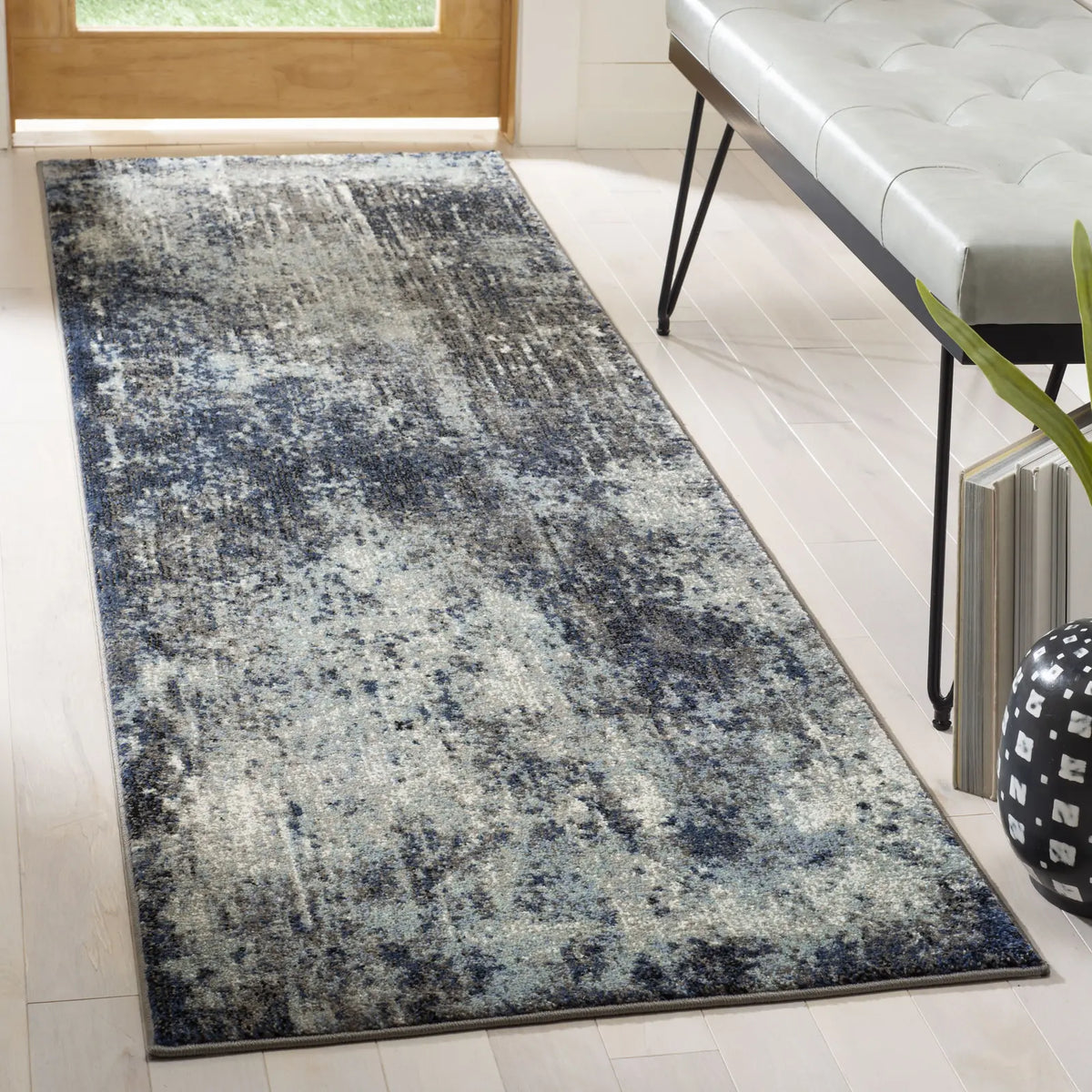 Safavieh Galaxy 2'-3" x 8'-0" Rug in Charcoal / Blue
