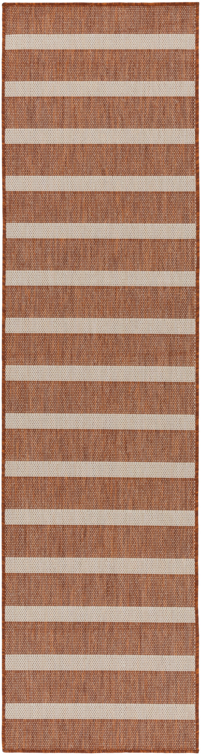 Nourison Positano Pos03 Terracotta Ivory Rug