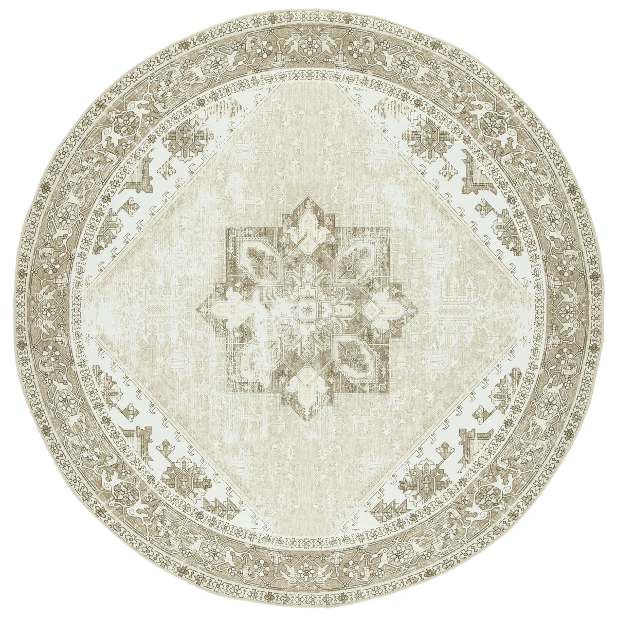 Safavieh Tucson 5'-0" x 5'-0" Rug in Sage / Ivory