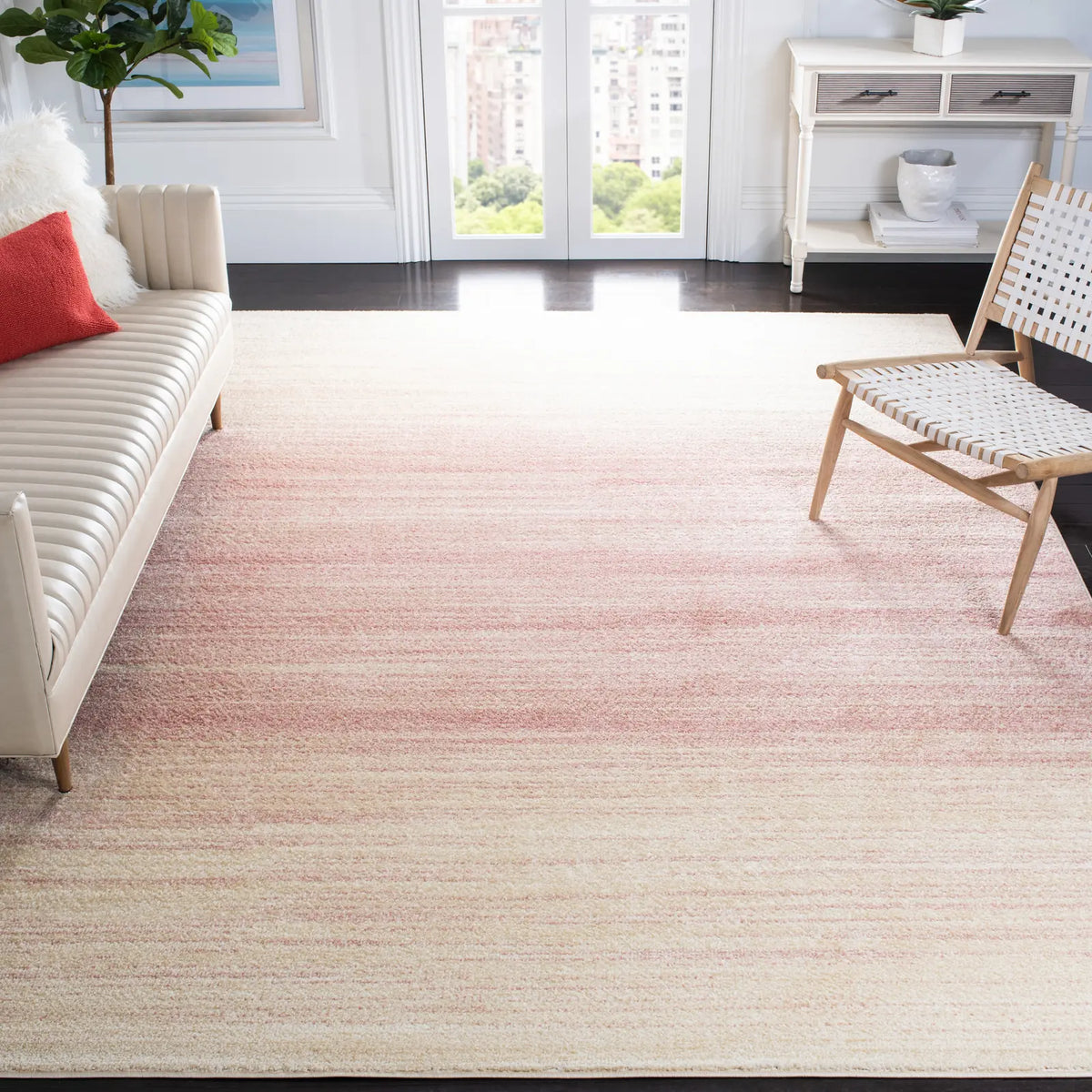 Safavieh Adirondack 10'-0" x 14'-0" Rug in Pink / Ivory